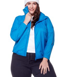 PELLY PLUS | WOMEN'S (RECYCLED) ULTRALIGHT WINDSHELL JACKET, BLUE (PLUS SIZE)