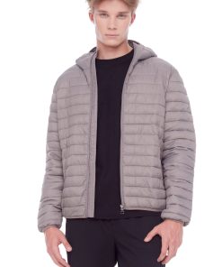YOHO MEN'S | MEN'S VEGAN DOWN (RECYCLED) LIGHTWEIGHT PACKABLE PUFFER, TAUPE