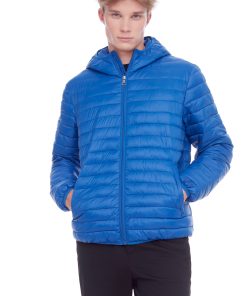 YOHO MEN'S | MEN'S VEGAN DOWN (RECYCLED) LIGHTWEIGHT PACKABLE PUFFER, COBALT