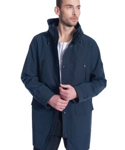 BANKS | MEN'S DRAWSTRING RAINCOAT, NAVY