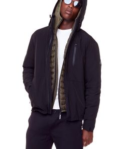 CARMACKS | MEN'S (RECYCLED) MIDWEIGHT RAIN SHELL JACKET, BLACK