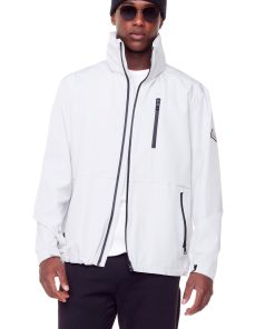 CARMACKS | MEN'S (RECYCLED) MIDWEIGHT RAIN SHELL JACKET, CEMENT