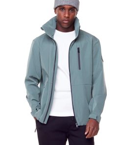 CARMACKS | MEN'S (RECYCLED) MIDWEIGHT RAIN SHELL JACKET, DUSTY GREEN