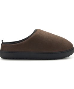 CANMORE | INSULATED FAUX SUEDE SLIPPERS, COFFEE