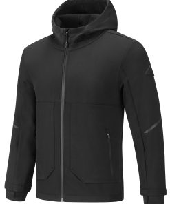 TOFINO JUNIOR | KID'S FLEECE LINED SOFTSHELL WINDBREAKER, BLACK