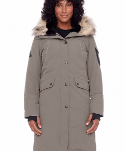 LAURENTIAN | WOMEN'S VEGAN DOWN (RECYCLED) LONG PARKA, TAUPE
