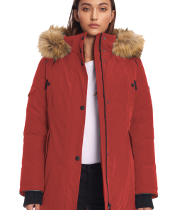 GLACIER | WOMEN'S VEGAN DOWN (RECYCLED) PARKA, CRIMSON
