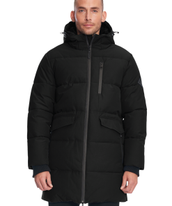 JASPER | MEN'S VEGAN DOWN (RECYCLED) PUFFER COAT, BLACK