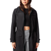 KUSAWA | WOMEN'S DRAWSTRING RAINCOAT, BLACK