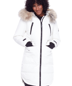 UKON | WOMEN'S VEGAN DOWN (RECYCLED) DRAWSTRING PARKA, CREAM