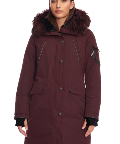 LAURENTIAN | WOMEN'S VEGAN DOWN (RECYCLED) LONG PARKA, GRAPE