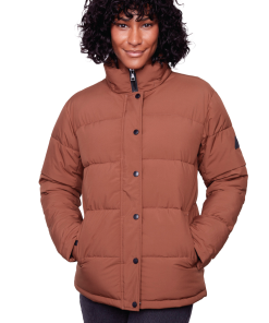 FORILLON | WOMEN'S VEGAN DOWN (RECYCLED) SHORT PUFFER JACKET, MAPLE