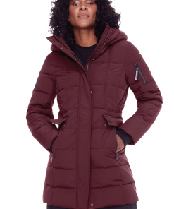 KOOTNEY | WOMEN'S VEGAN DOWN (RECYCLED) MID-LENGTH PARKA, GRAPE