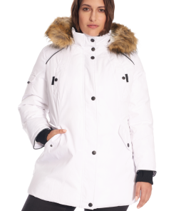 GLACIER PLUS | WOMEN'S VEGAN DOWN (RECYCLED) PARKA, WHITE (PLUS SIZE)