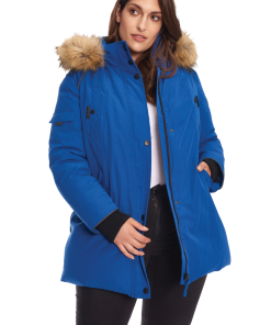 GLACIER PLUS | WOMEN'S VEGAN DOWN (RECYCLED) PARKA, COBALT (PLUS SIZE)