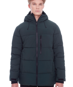 BANFF | MEN'S VEGAN DOWN (RECYCLED) PUFFER JACKET, DEEP GREEN