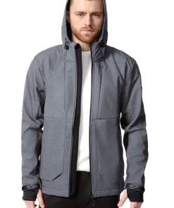 TOFINO | MEN'S FLEECE LINED WATER-REPELLENT SOFTSHELL JACKET, DARK GREY