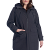 KUSAWA PLUS | WOMEN'S DRAWSTRING RAINCOAT, BLACK (PLUS SIZE)