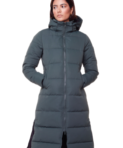 KLUANE | WOMEN'S VEGAN DOWN (RECYCLED) ULTRA LONG LENGTH PARKA, FOREST GREEN