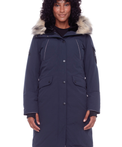 LAURENTIAN | WOMEN'S VEGAN DOWN (RECYCLED) LONG PARKA, NAVY