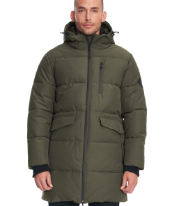 JASPER | MEN'S VEGAN DOWN (RECYCLED) PUFFER COAT, OLIVE