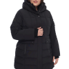 KOOTNEY PLUS | WOMEN'S VEGAN DOWN (RECYCLED) MID-LENGTH PARKA, BLACK (PLUS SIZE)
