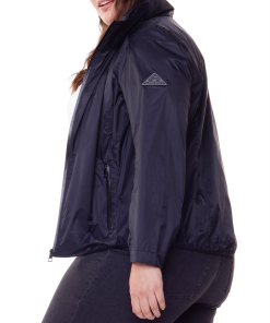 PELLY PLUS | WOMEN'S (RECYCLED) ULTRALIGHT WINDSHELL JACKET, BLACK (PLUS SIZE)